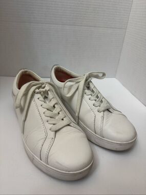 Fitflop Rally White Leather Sneakers‎ Women’s Size 7